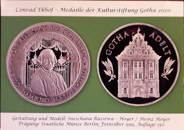 Jubiläums-Medaille zu Ehren von Conrad Ekhof